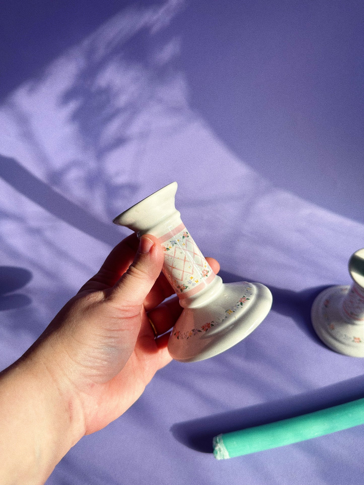 Cute Vintage Ceramic Candlesticks