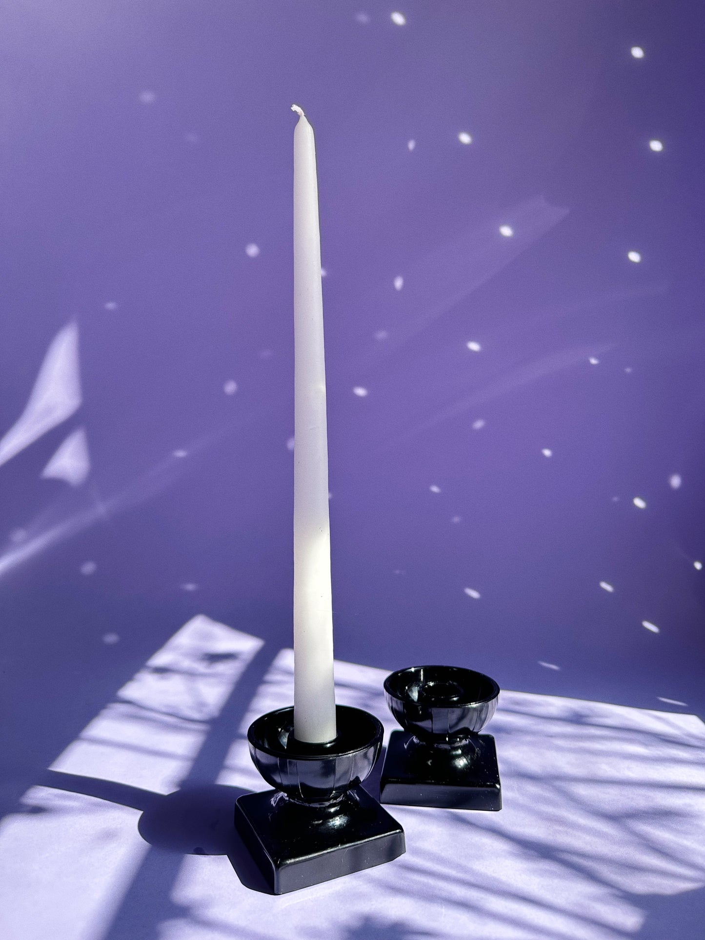 Vintage Black Depression Glass Candlesticks