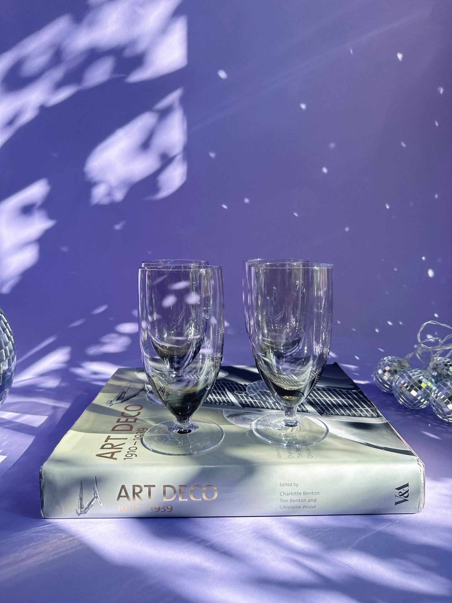 4 BelKraft Moonglo BK1 West German Contemporary Hand Blown Water Goblets