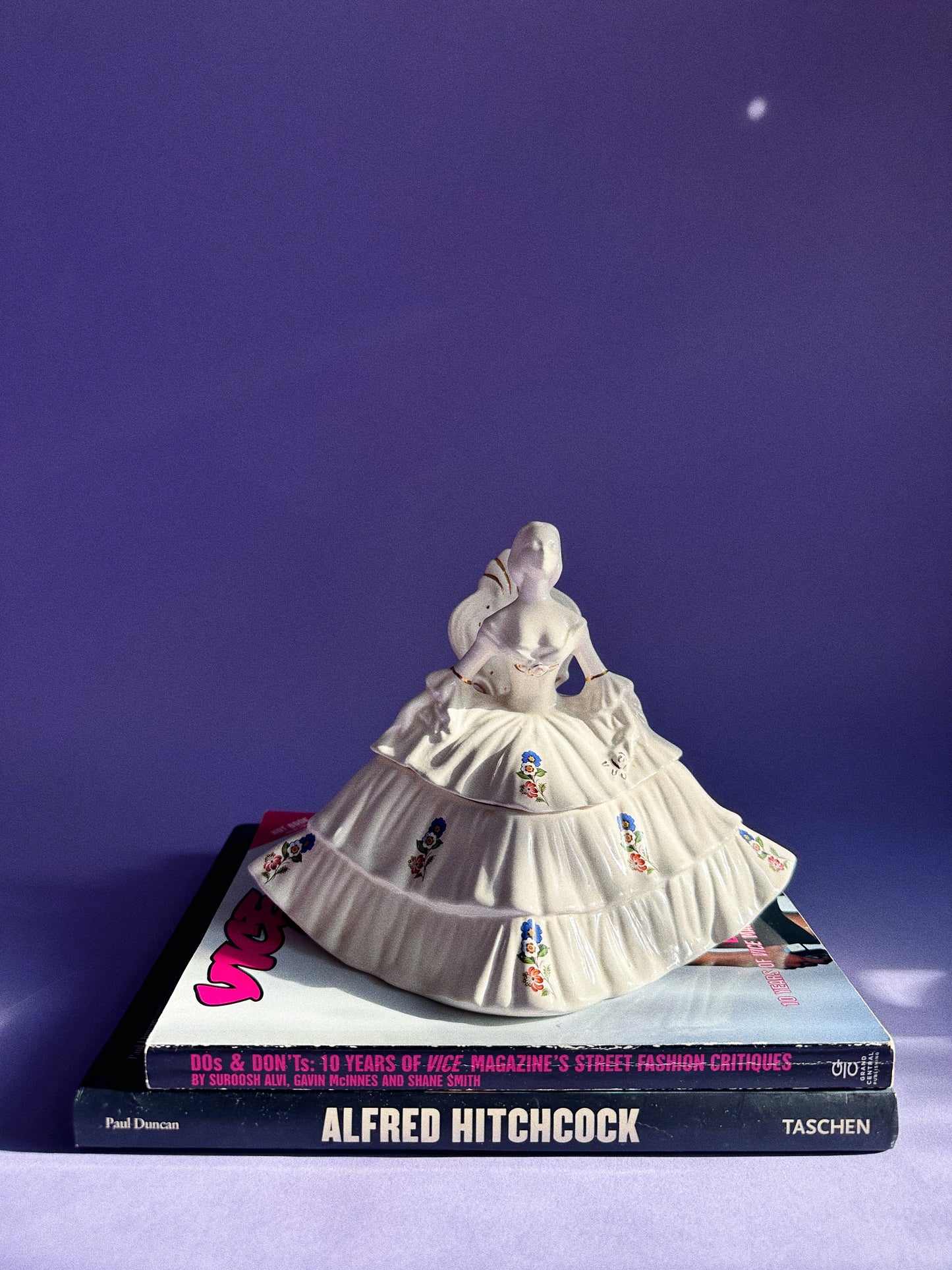 Lidded Porcelain Lady Trinket Box