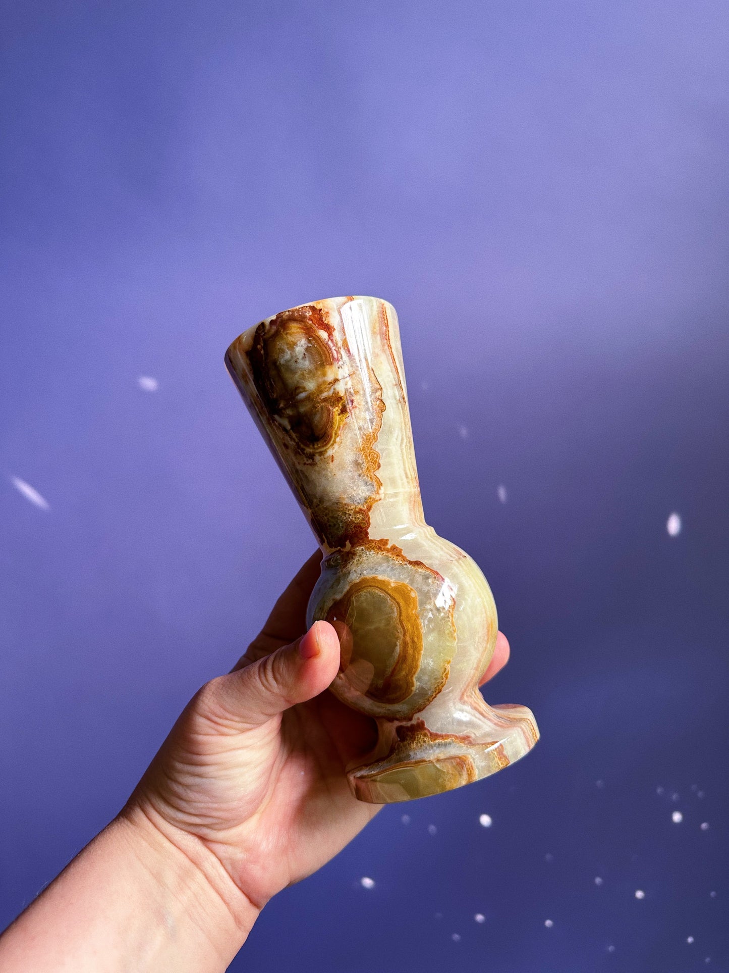 Vintage Heavy Marble / Alabaster Stone Vase