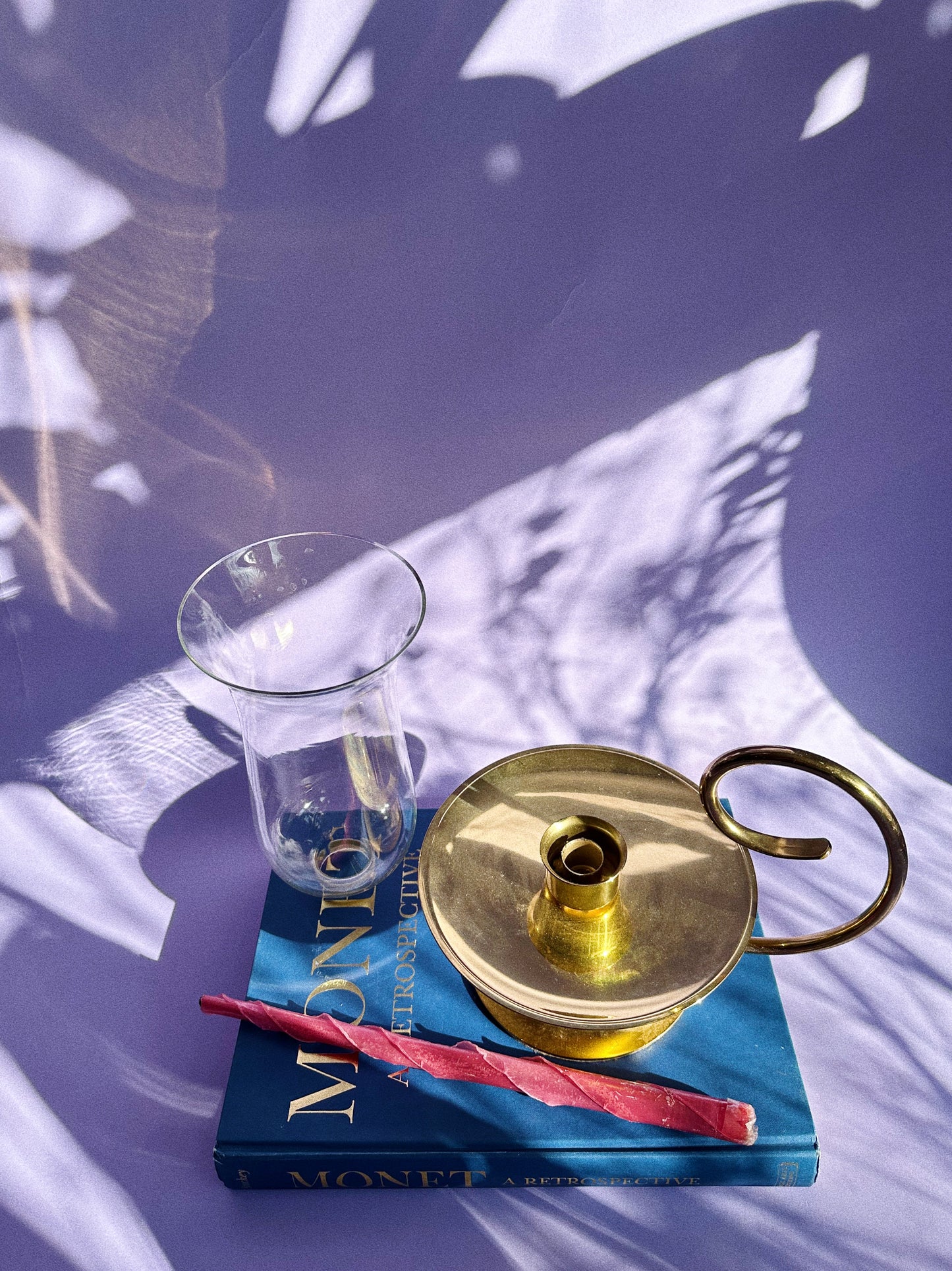 Vintage Baldwin USA Solid Brass Hurricane Candle Holder Lamp Glass