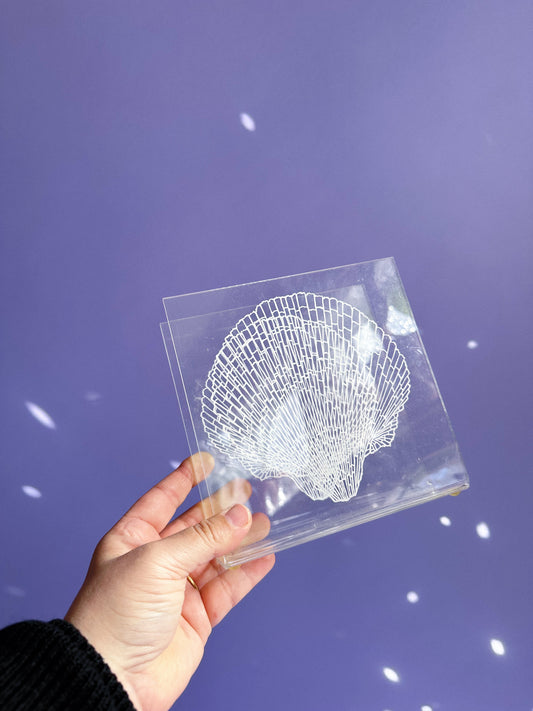 Acrylic Seashell Napkin / Letter Holder