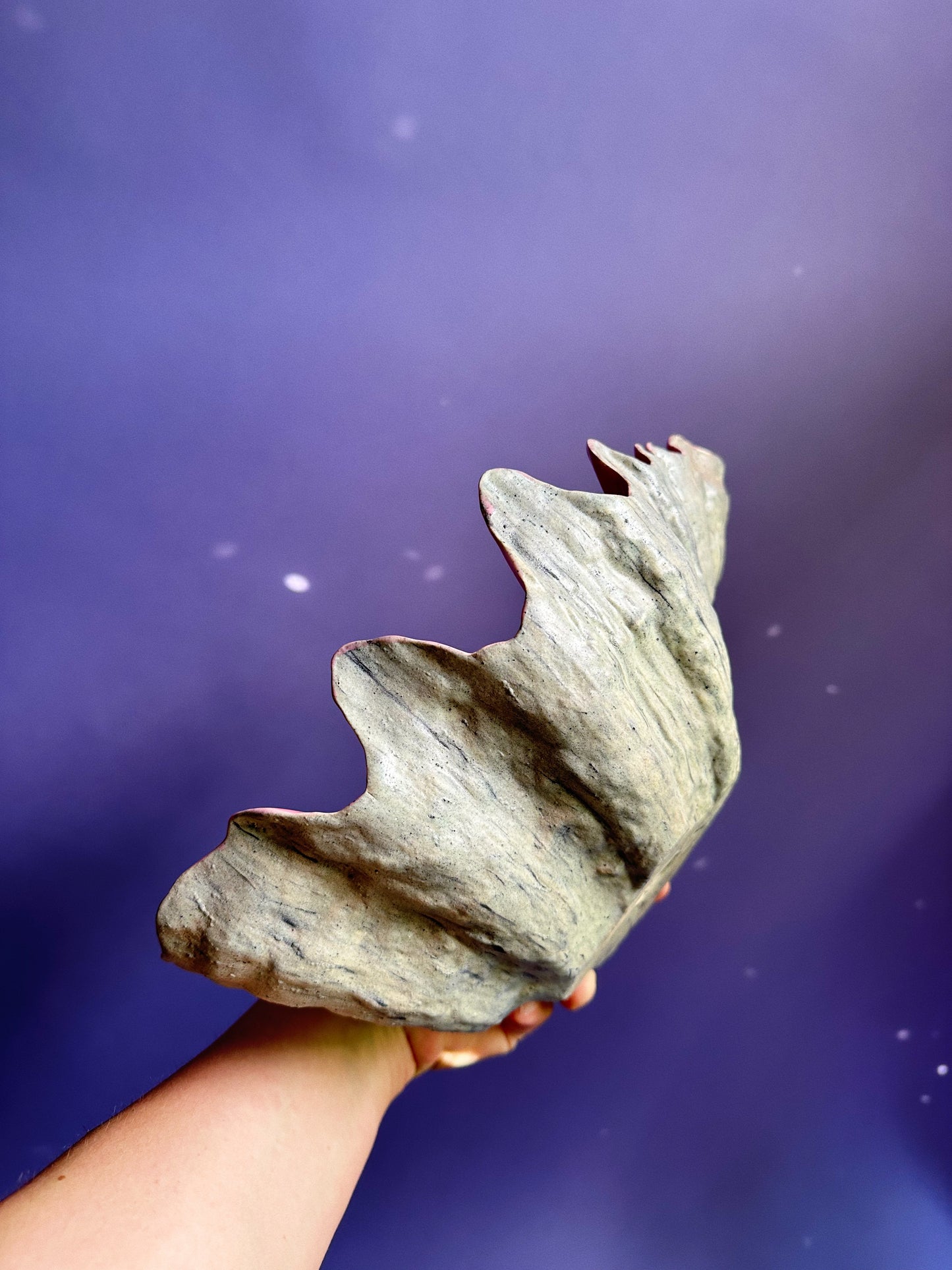 Vintage Large Ceramic Seashell Throw Dish