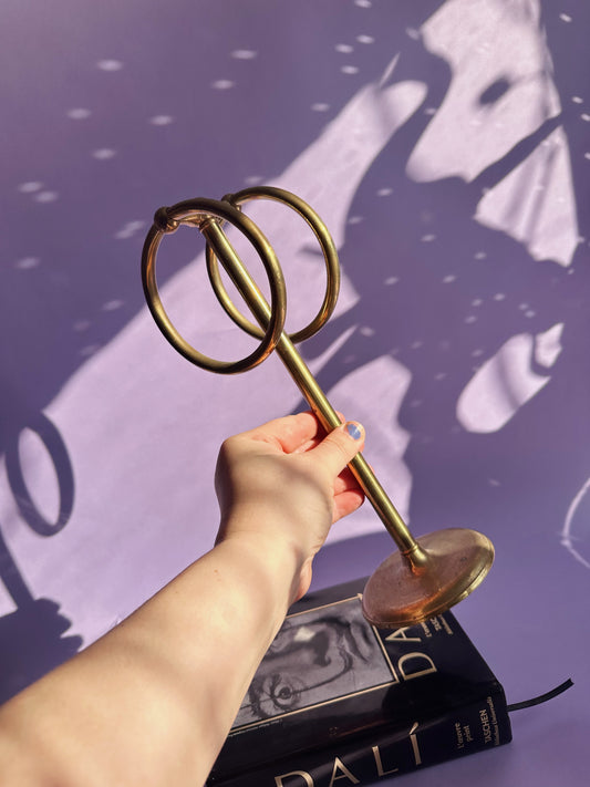 Vintage Brass Loop Towel Holder Bathroom Decor