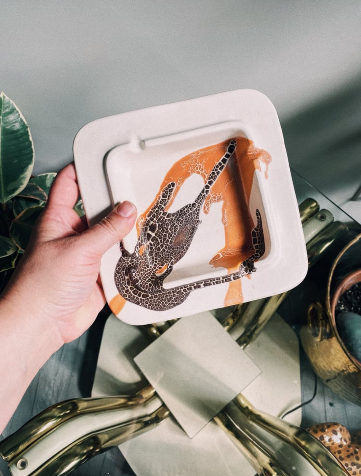 Vintage Royal Haeger Earth Wrap Ashtray