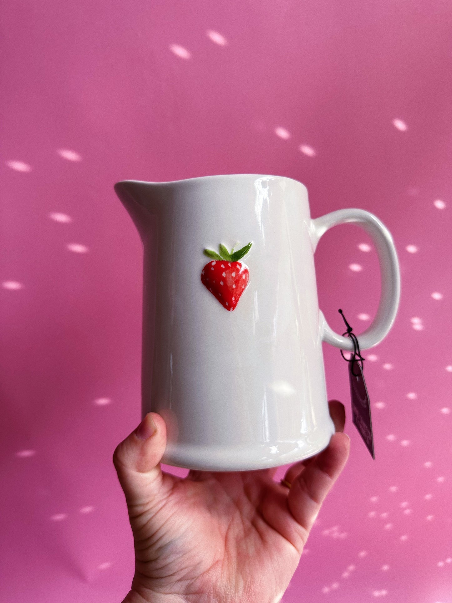 Sweet Strawberry Ceramic Pitcher