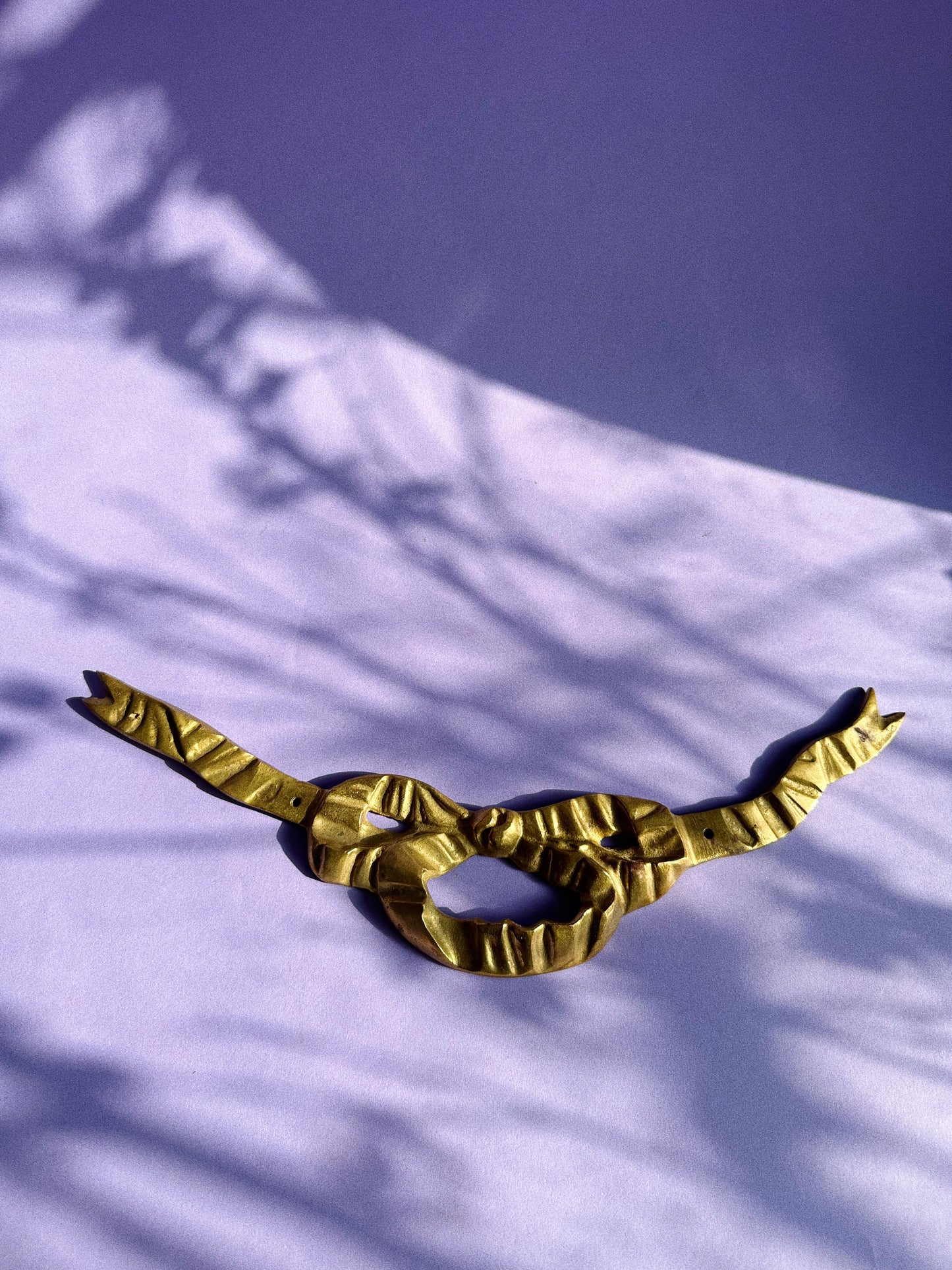 Vintage Brass Bow Wall Hanging