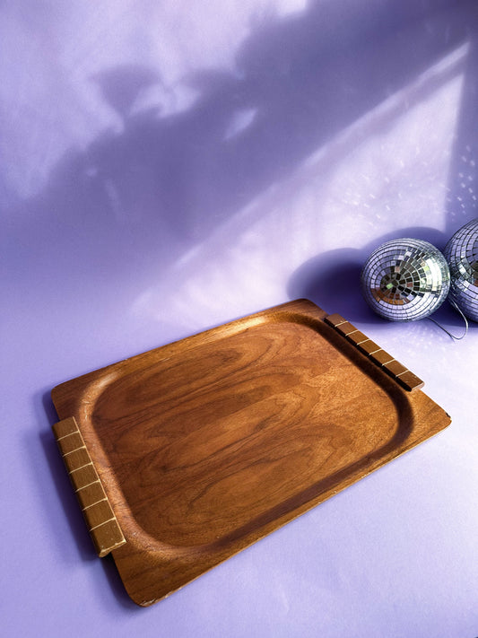 Overton American Walnut Bentwood Tray, 1950s-1960's