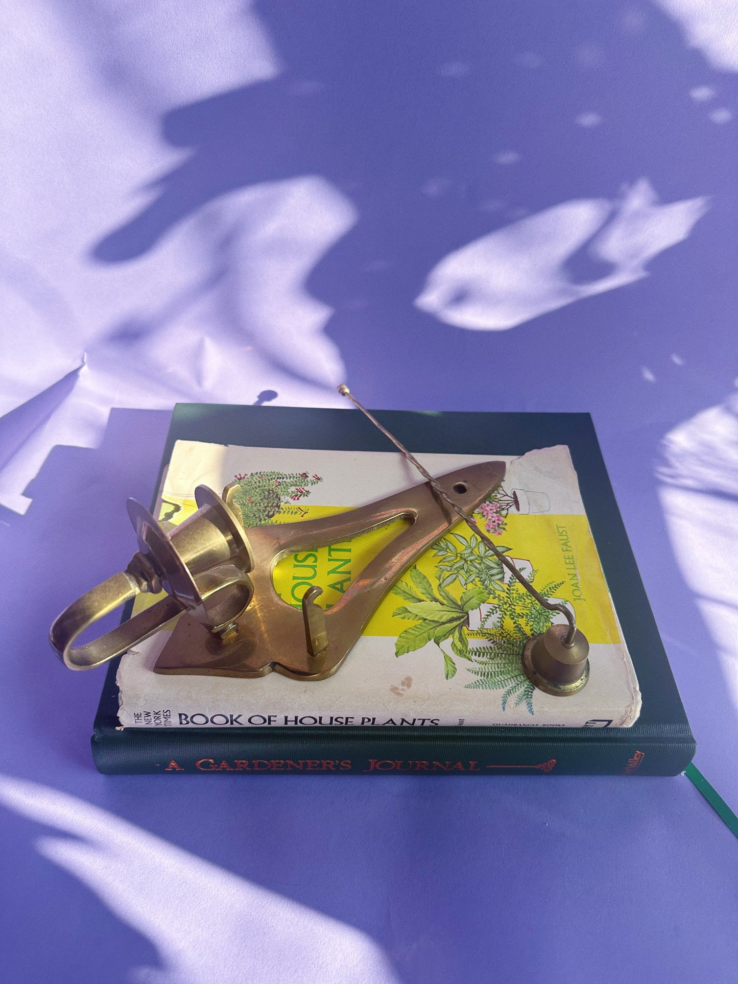 Vintage Mid Century Modern Brass Wall Sconce Candle Holder w/Snuffer