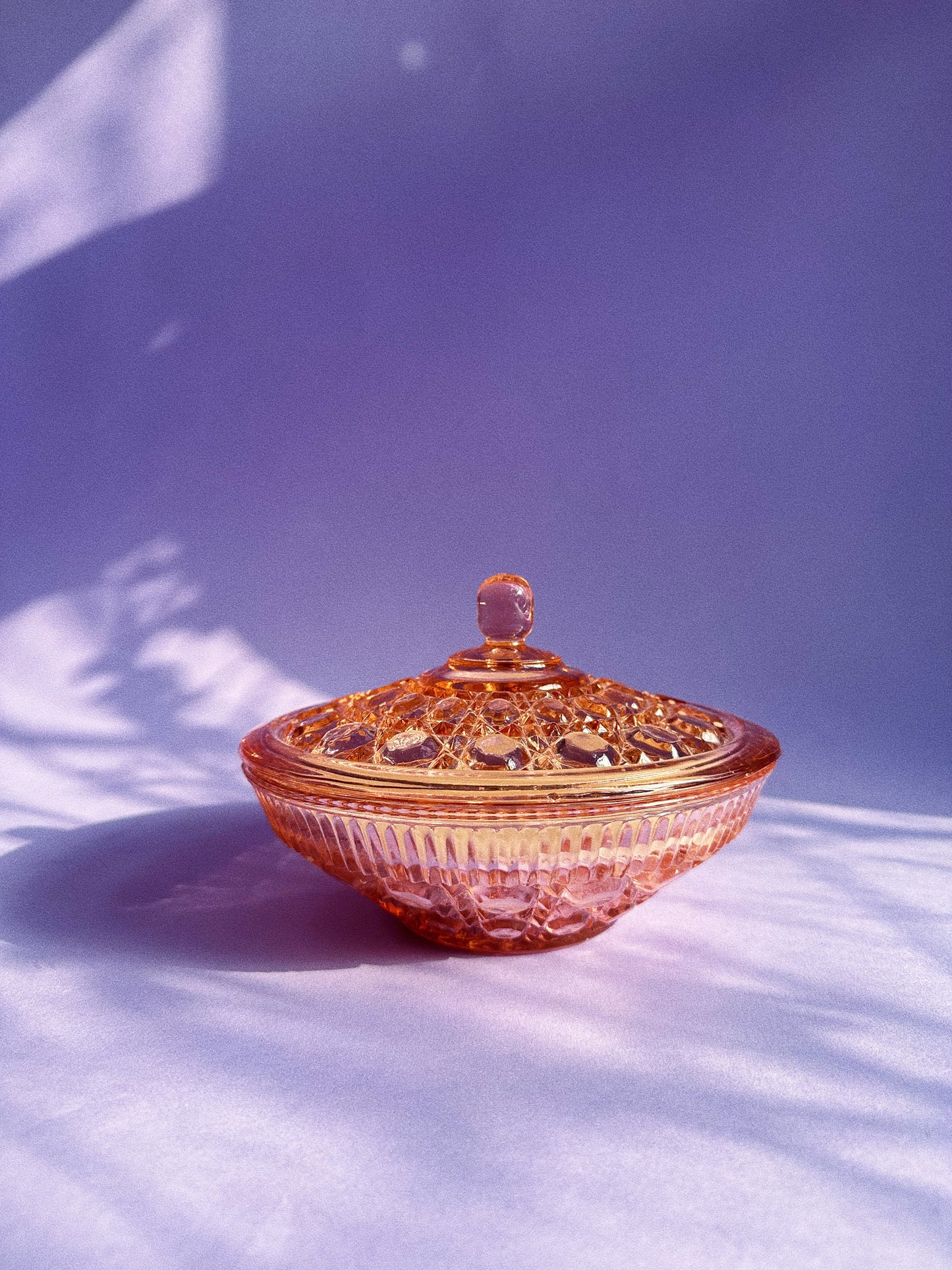 Vintage Pink Depression Indiana Glass Lidded 3 Wick Soft Vanilla Soy Candle