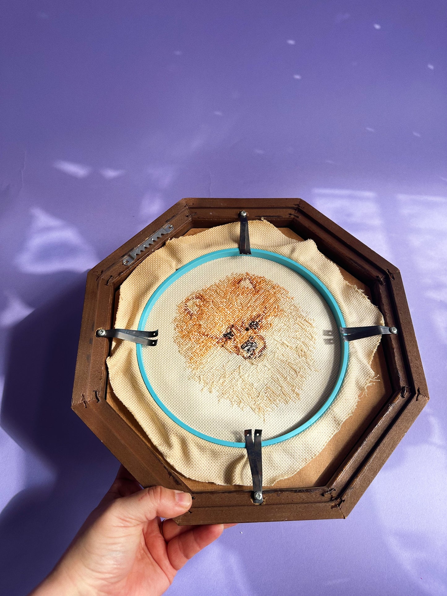 Vintage Framed Dog Cross Stitch