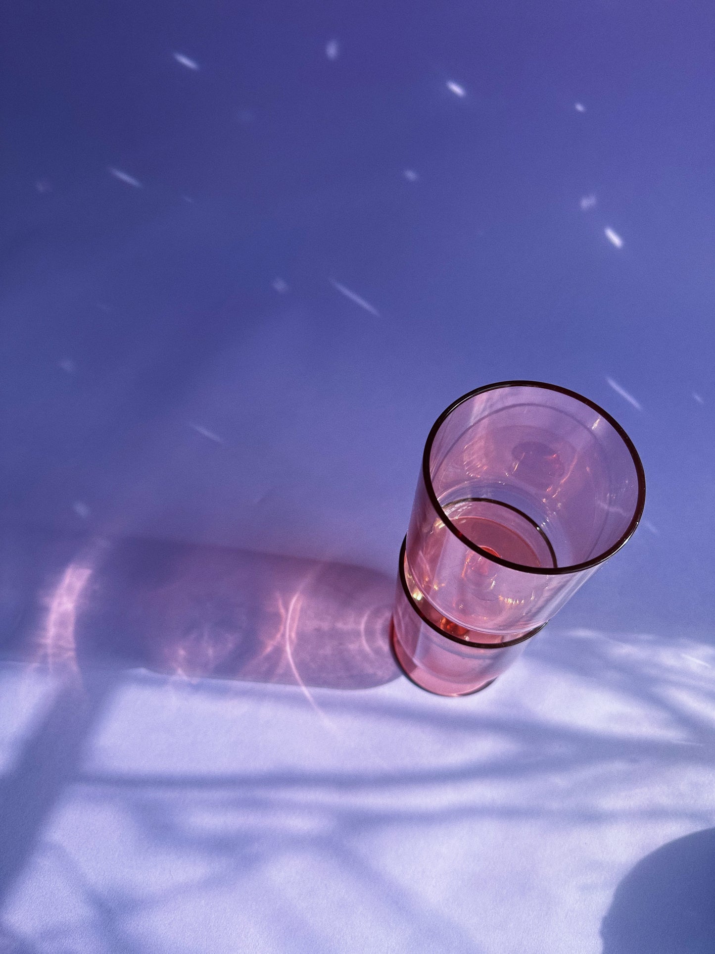 Vintage Pink Acrylic Footed Tumblers