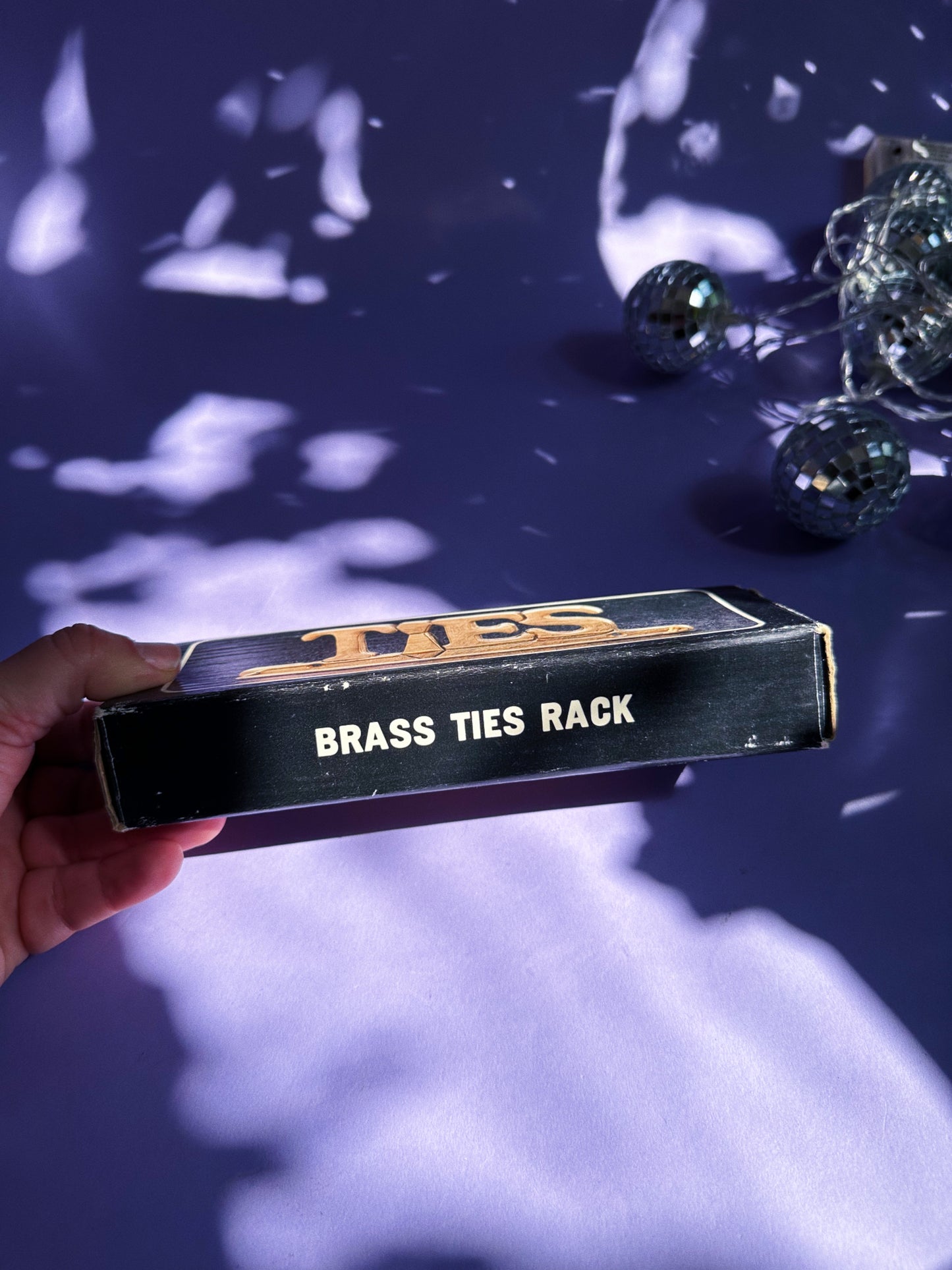 Vintage Brass Tie Hanger “Ties” NIB