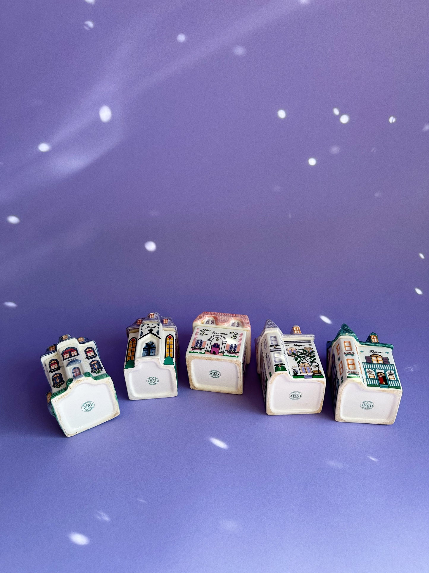 Vintage Avon Spice Village Houses Victorian