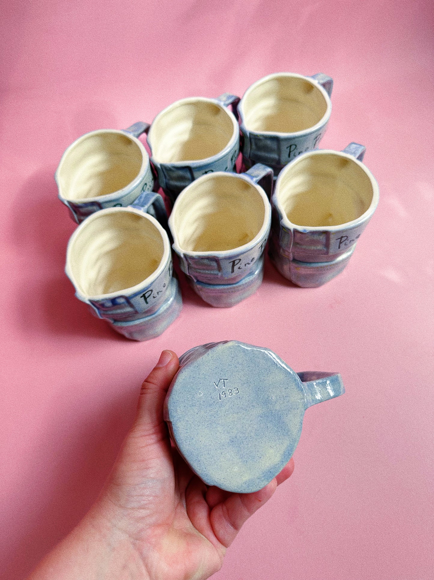 Vintage 1980’s Blue Jean Ceramic Mugs