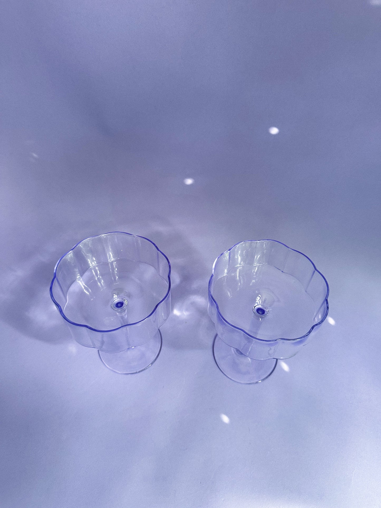 Purple Glass Large Coupes