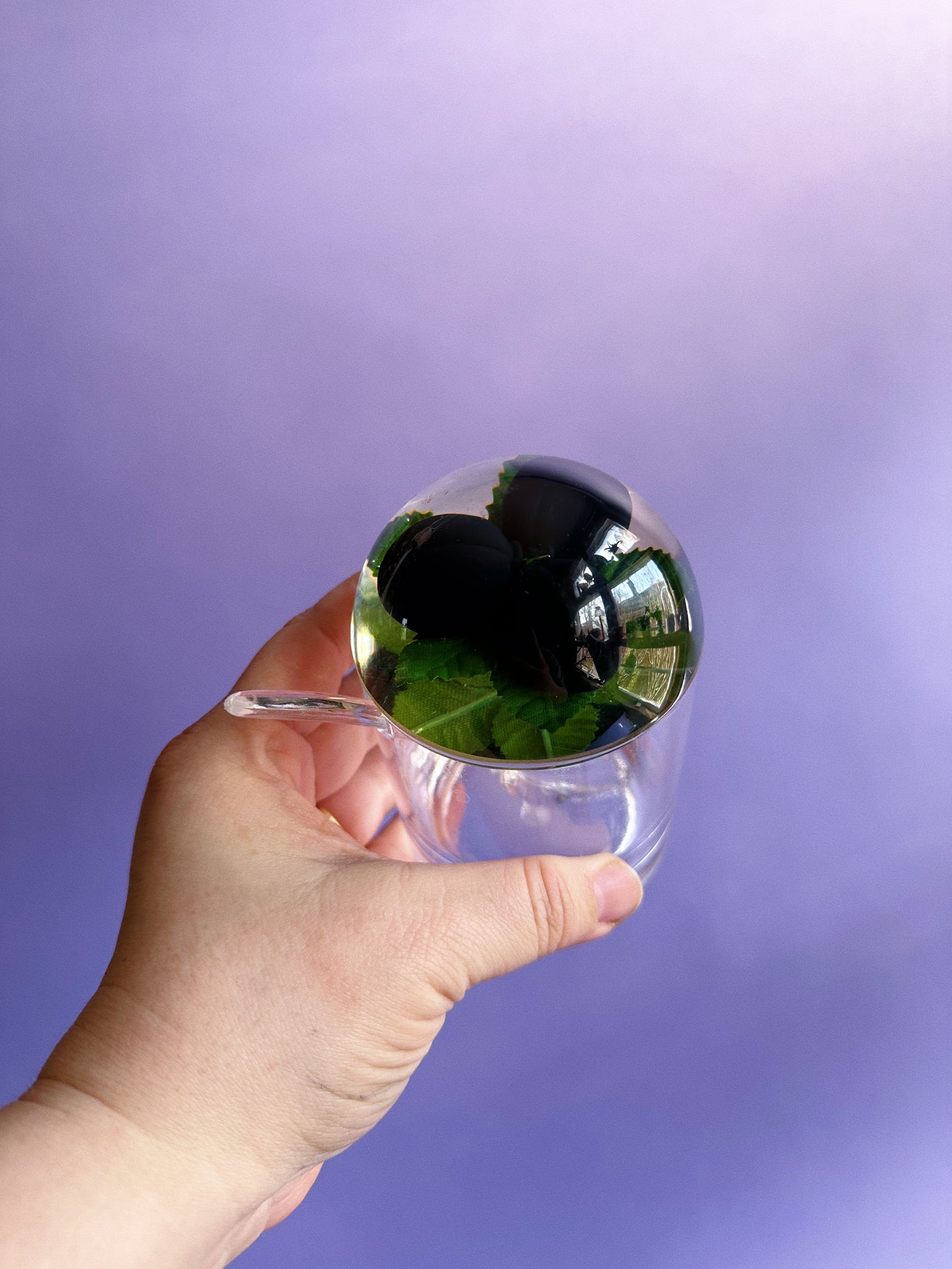 Vintage Set of 4 Lucite & Acrylic Jam Jars w/ 3 Spoons, Oranges and Berries
