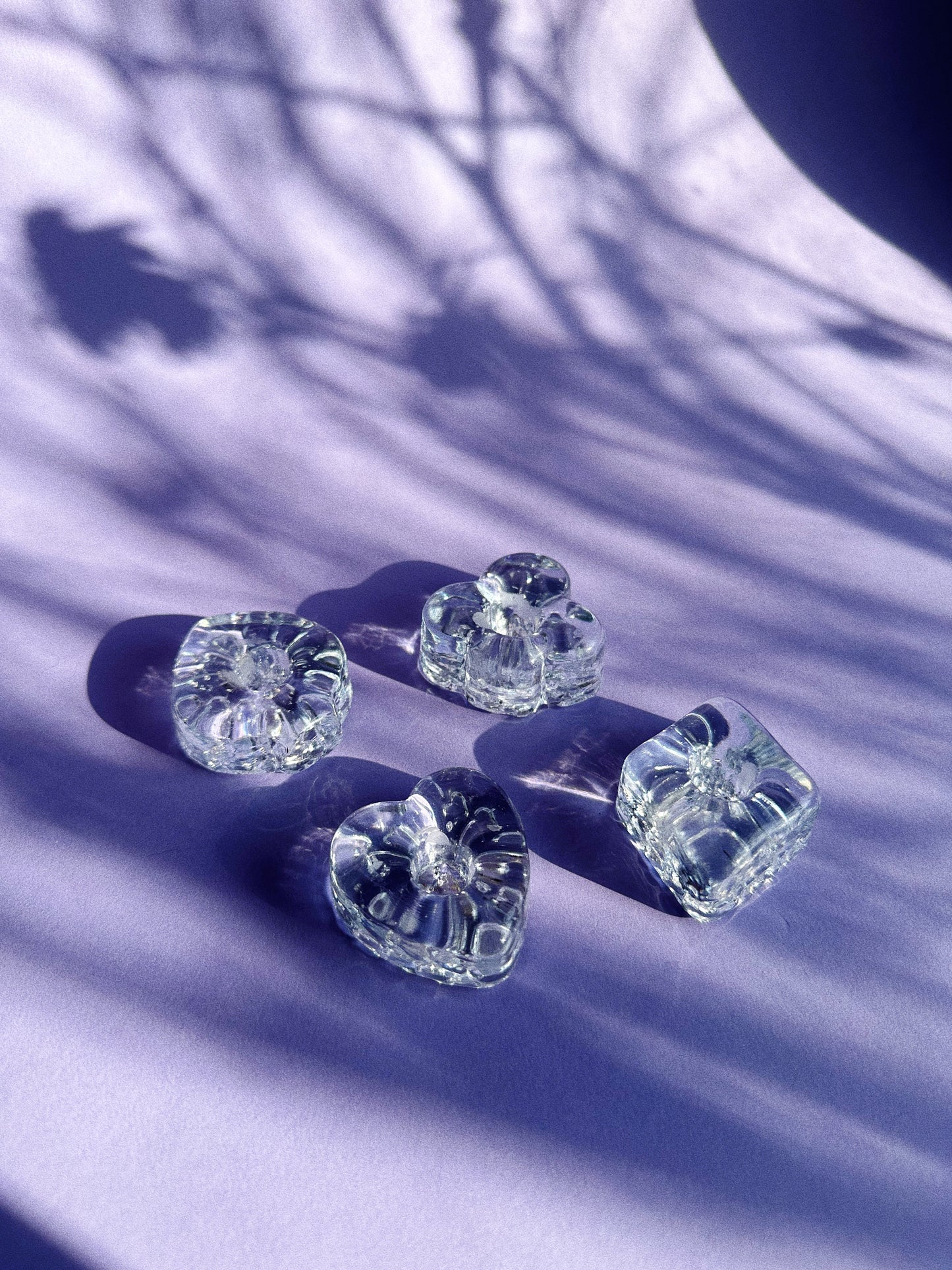 Vintage Card Deck Glass Tiny Taper Candle Holders