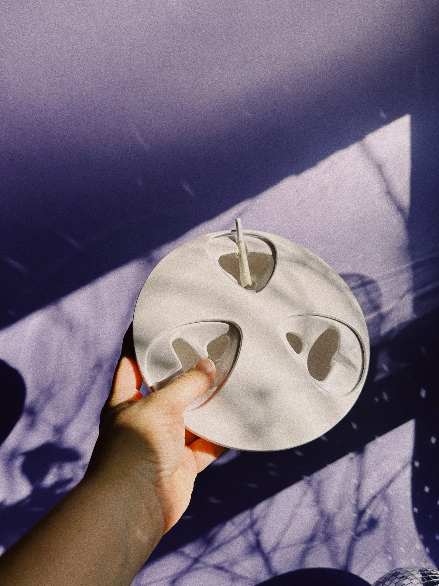 1960s Danaware Melamine MCM UFO Space Age Spinning Saucer White Ashtray