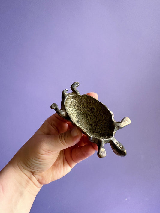 Vintage Brass Turtle Paperweight