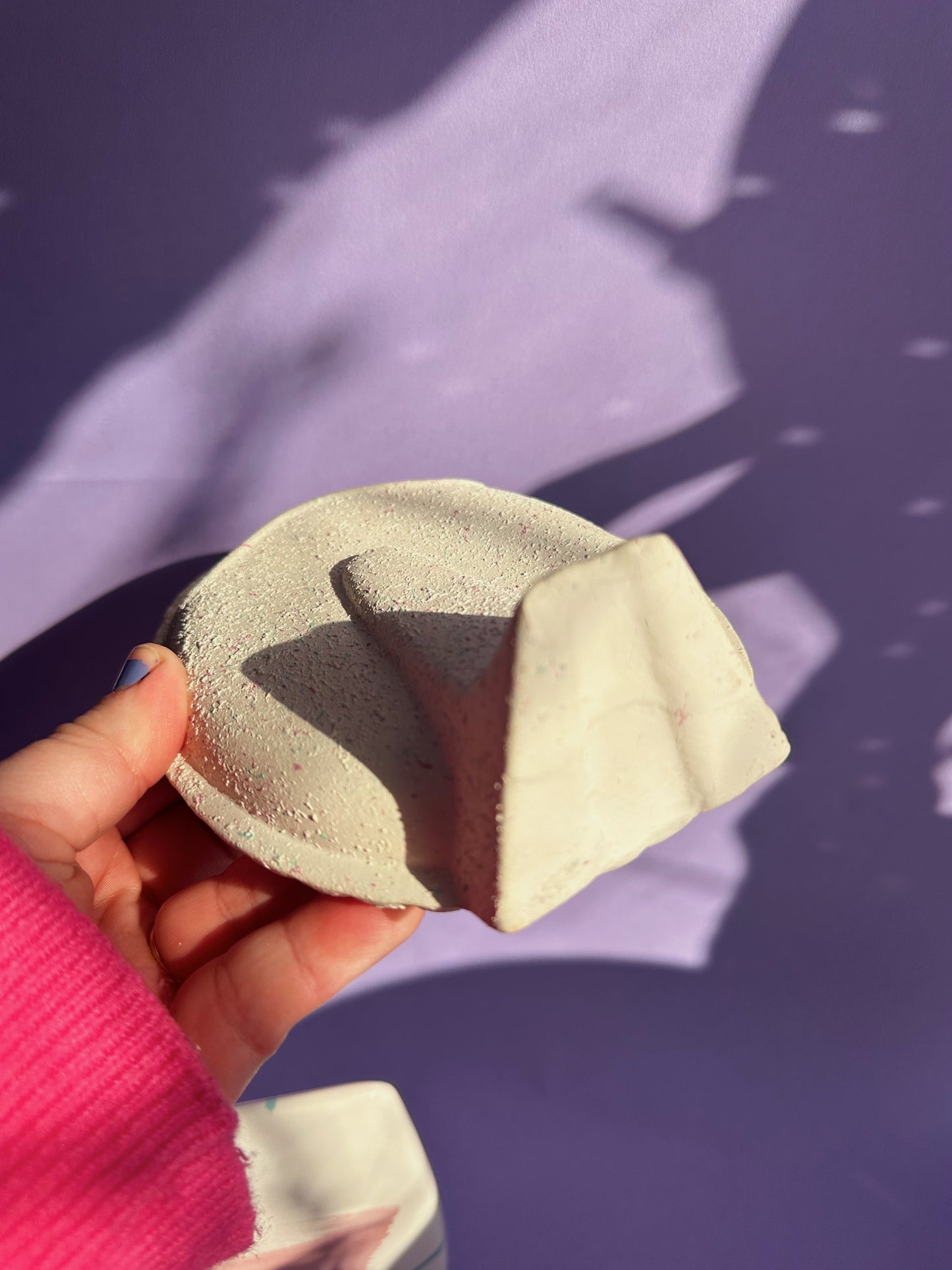 Vintage 80s Speckled Ceramic Picture Frame