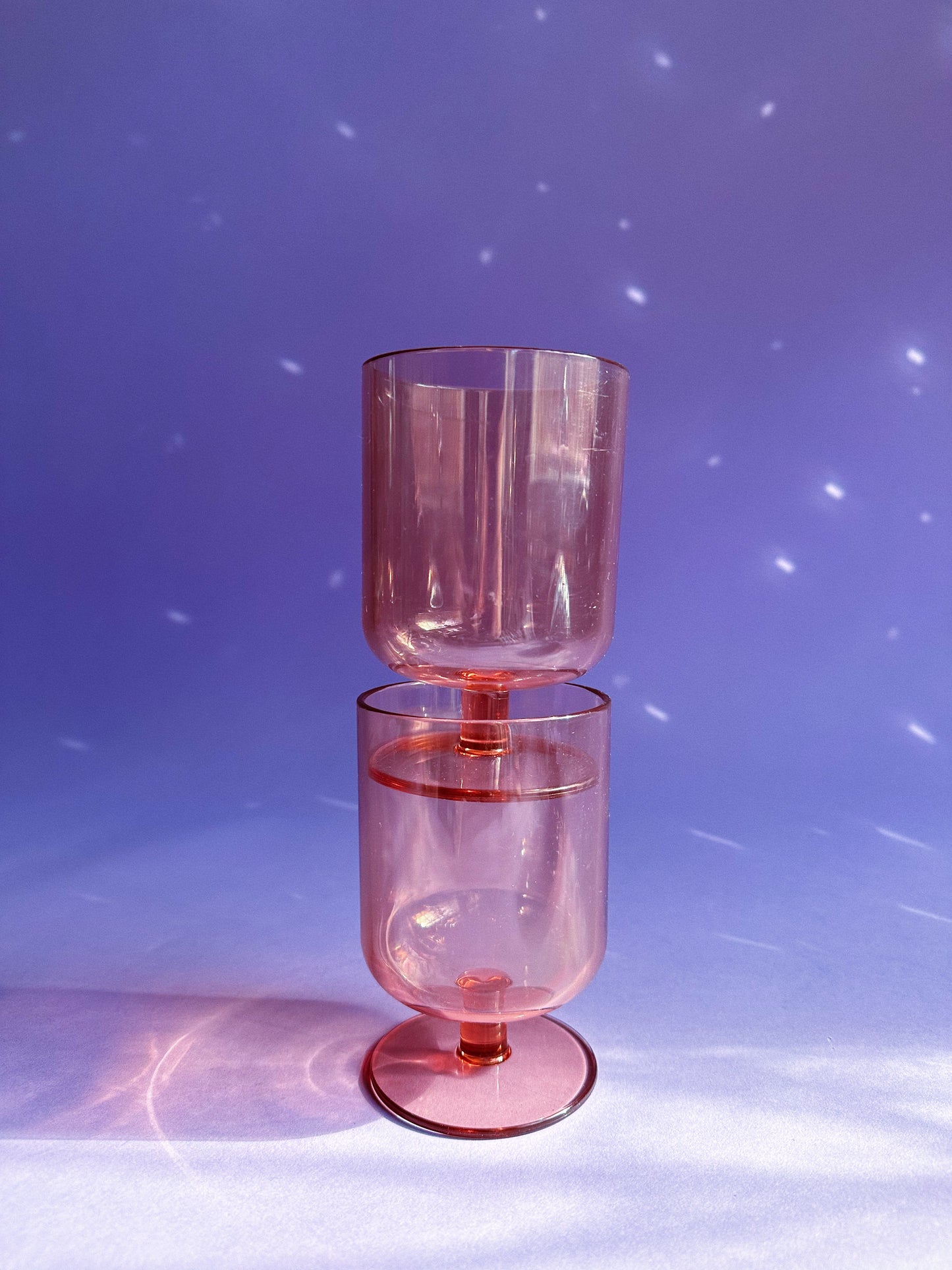 Vintage Pink Acrylic Footed Tumblers