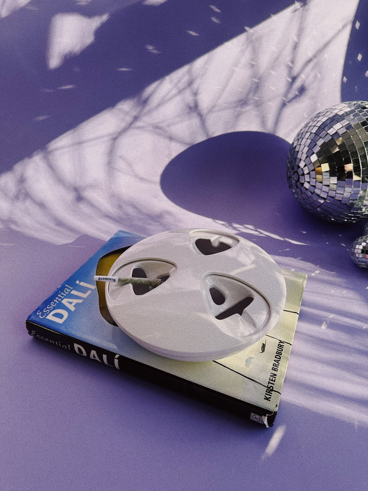 1960s Danaware Melamine MCM UFO Space Age Spinning Saucer White Ashtray