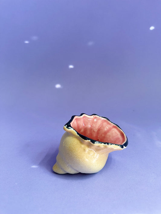 Vintage Ceramic Small Seashell Ring Dish