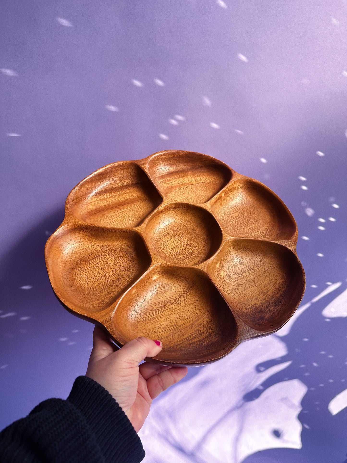 Gorgeous Vintage Wooden Spinning Lazy Susan