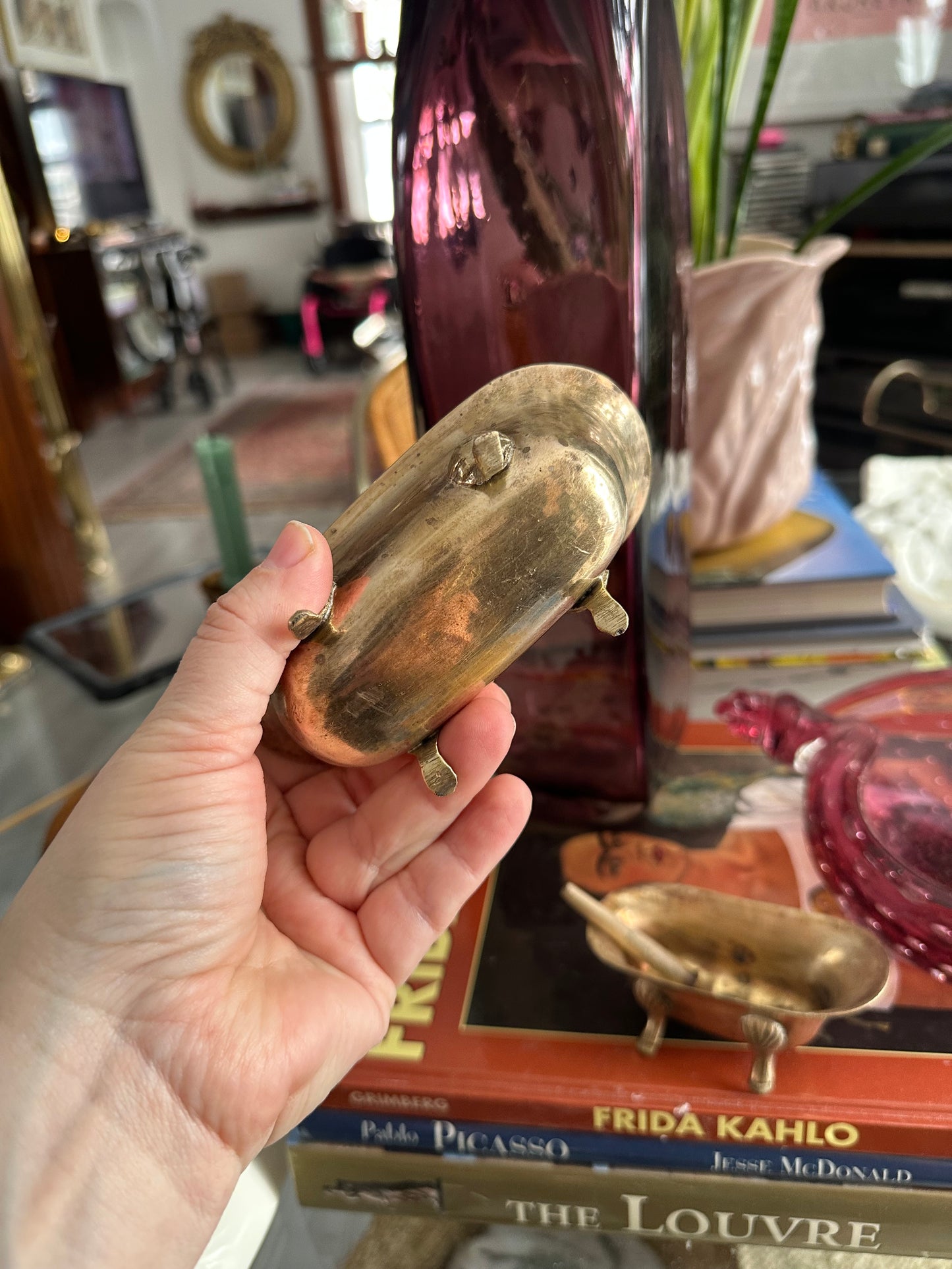 Vintage Brass Bath Tub Sculptures