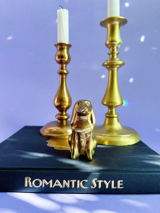 Vintage Brass Dog Figurine