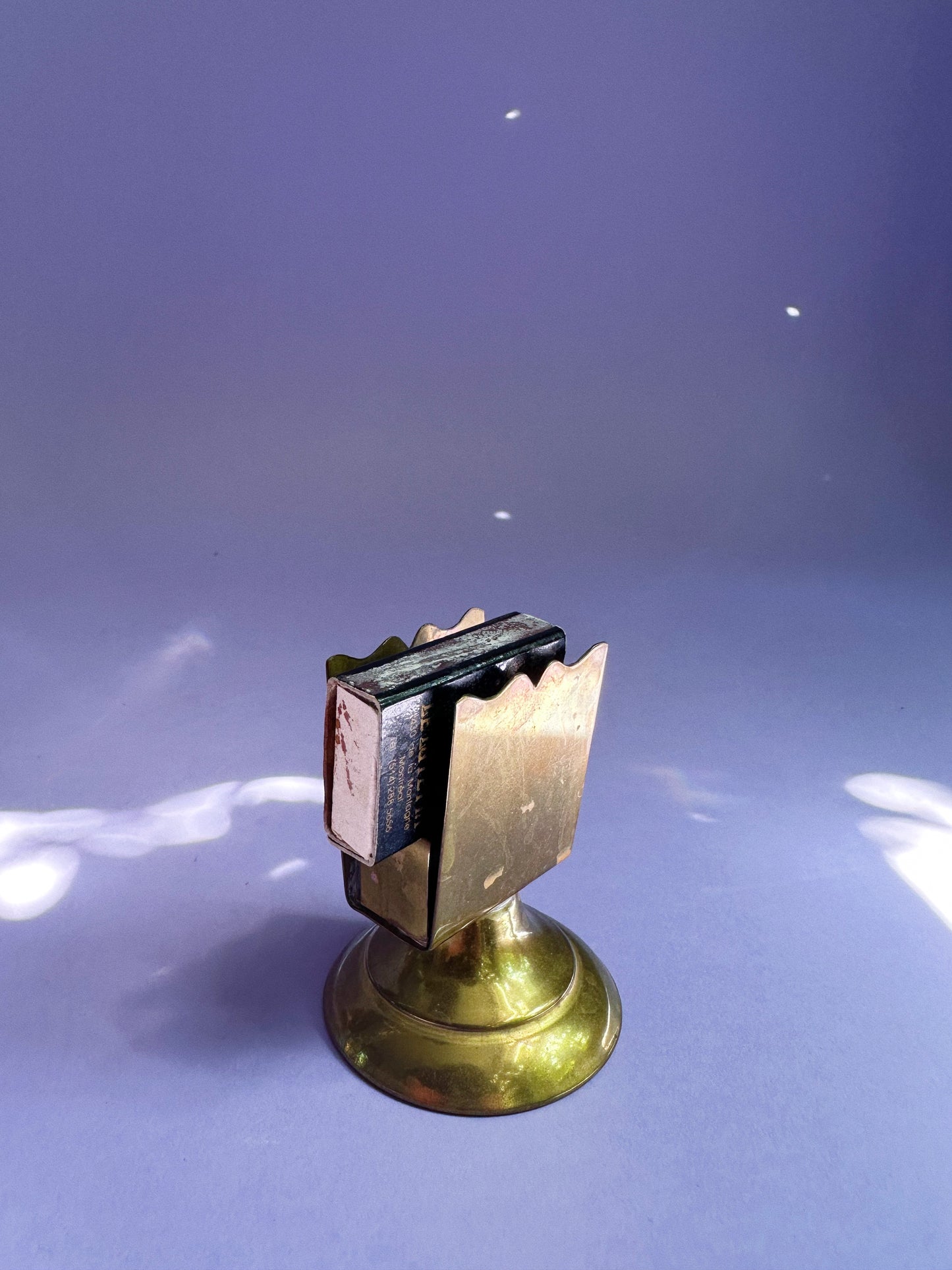 Antique Brass Matchbook Holder