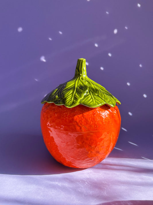 Vintage Orange Italian Cookie Jar