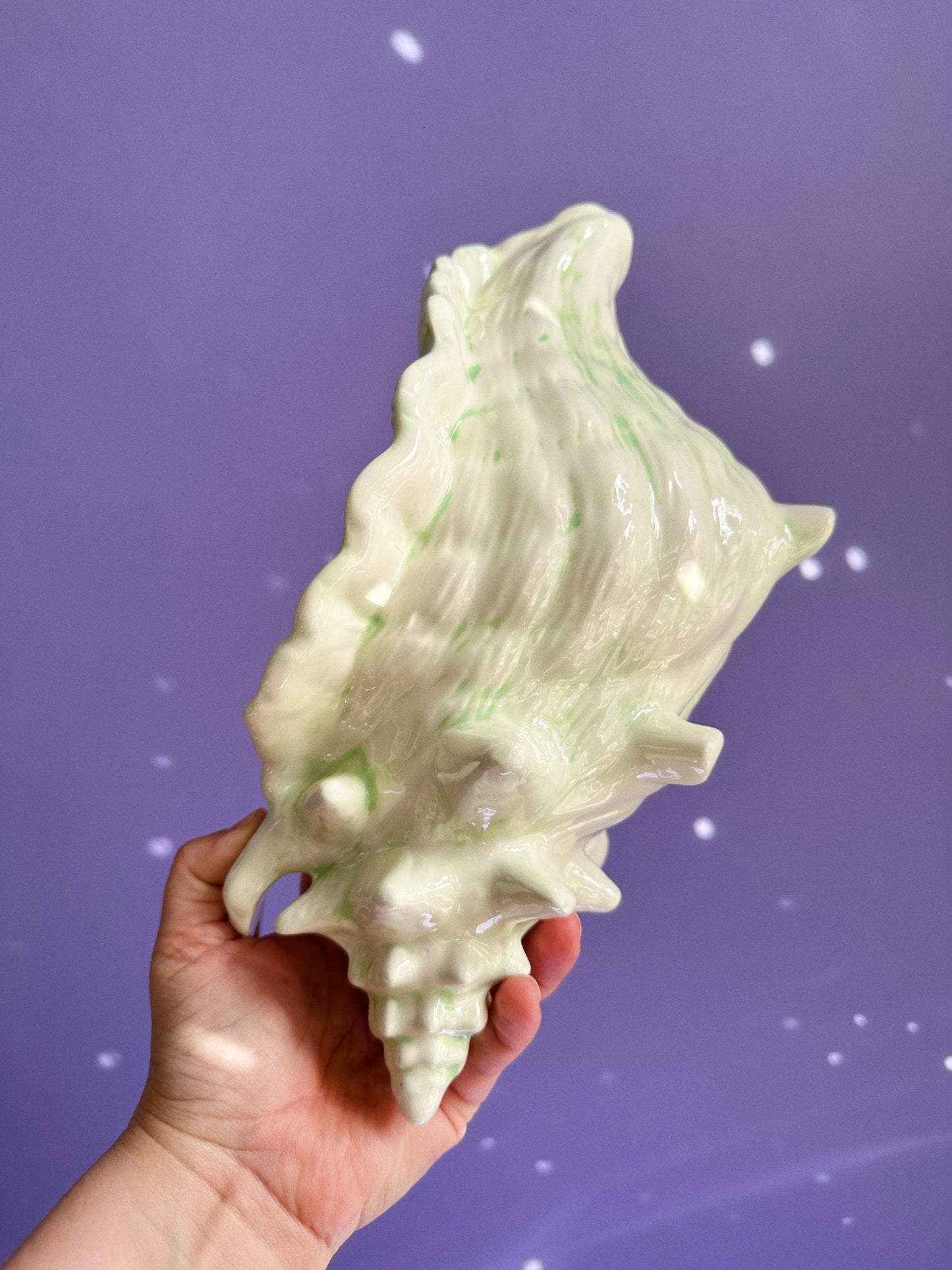Large 80s Vintage Seashell Planter
