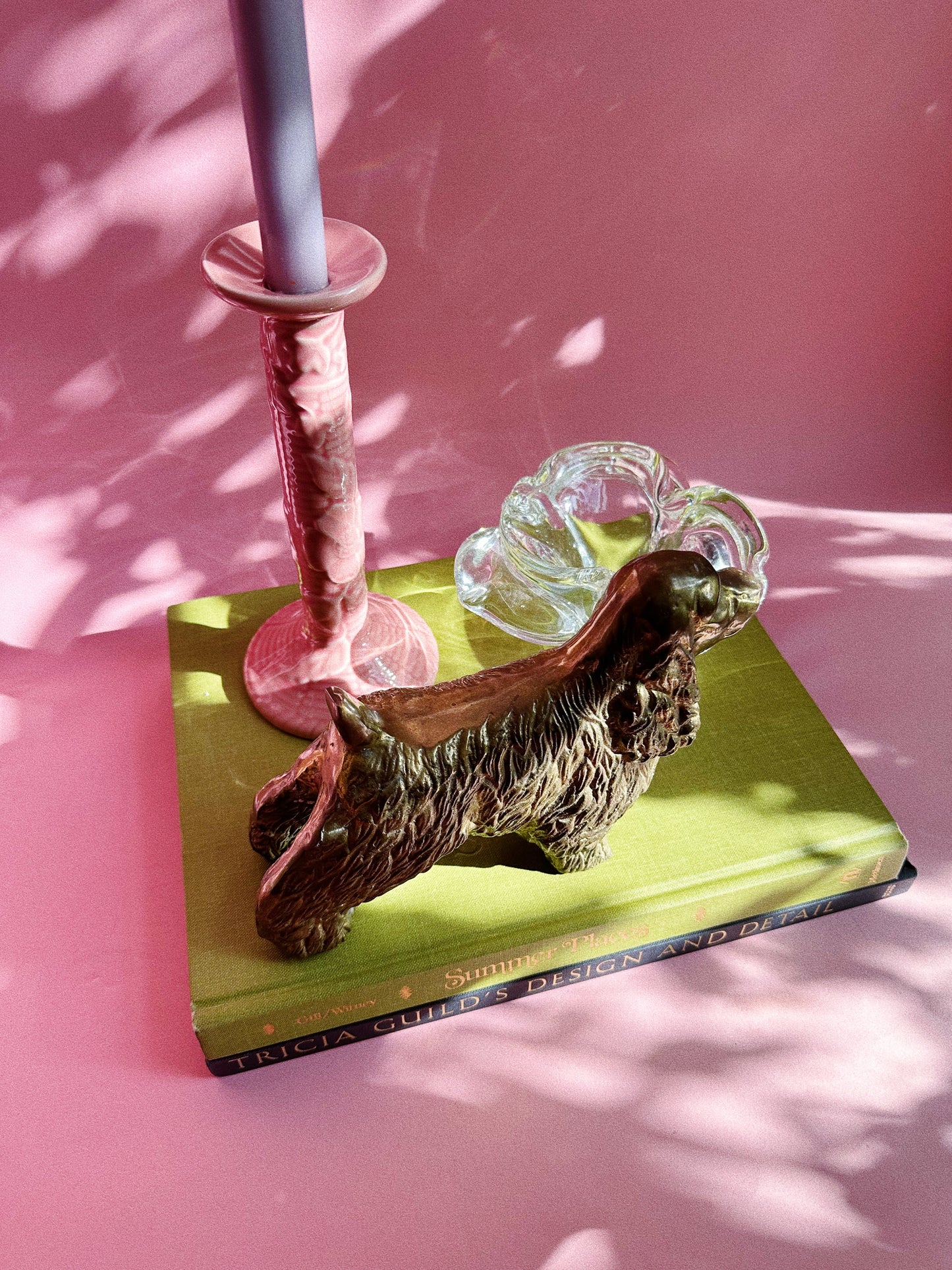 Vintage Large & Heavy Brass Cocker Spaniel Dog Sculpture