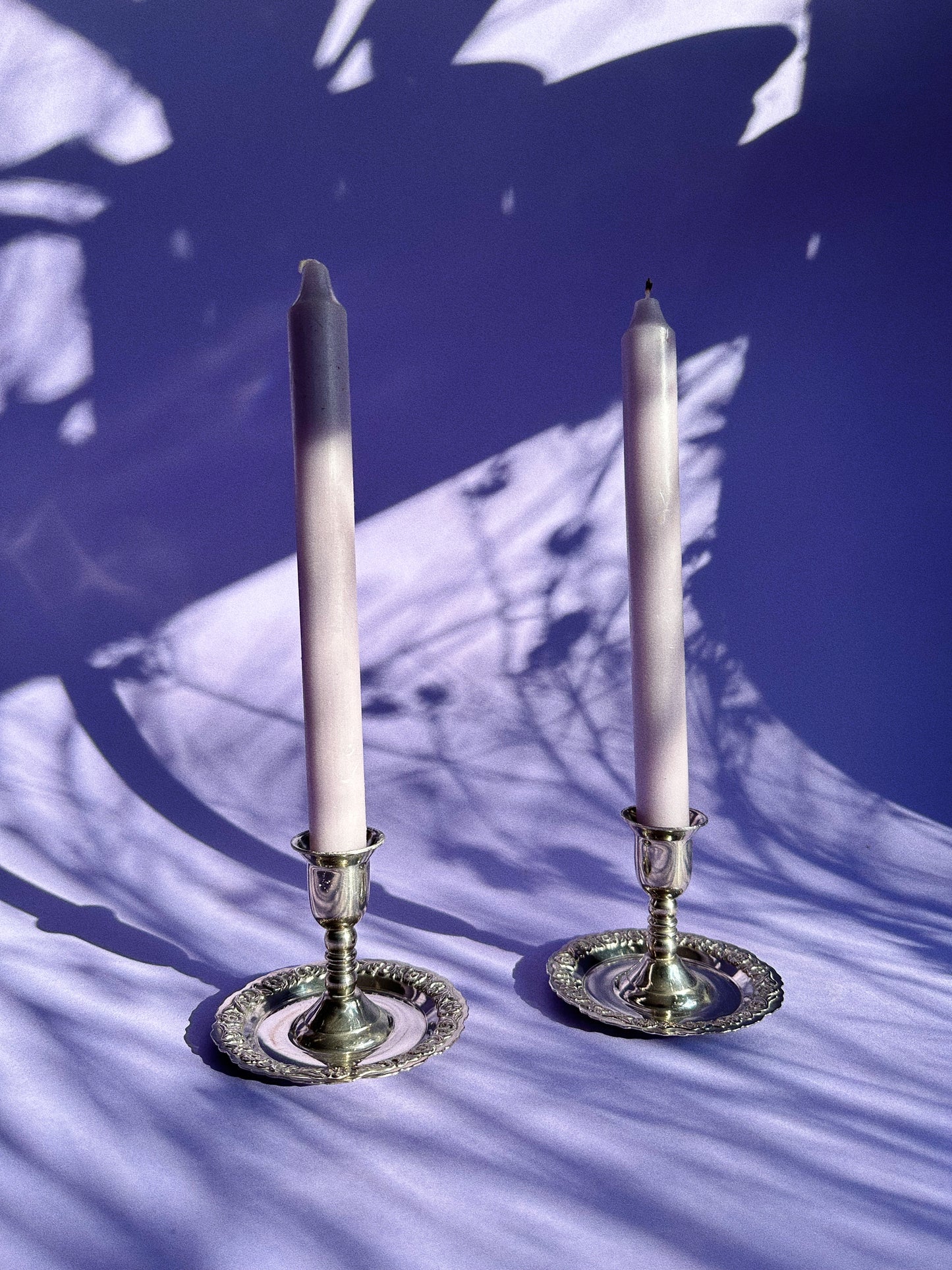 Vintage Pair of Silver Plated Made in England Candlesticks