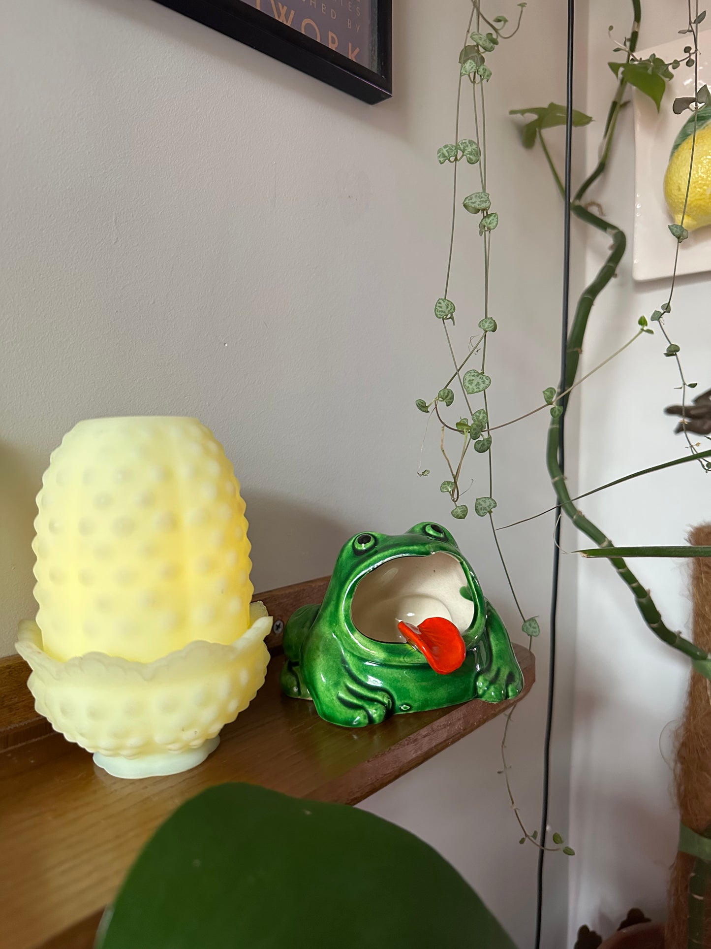 Vintage Ceramic Frog Ashtray Occupied Japan MCM