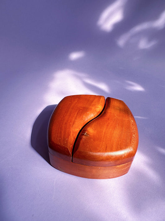 Vintage Handmade Wooden Jewelry Box