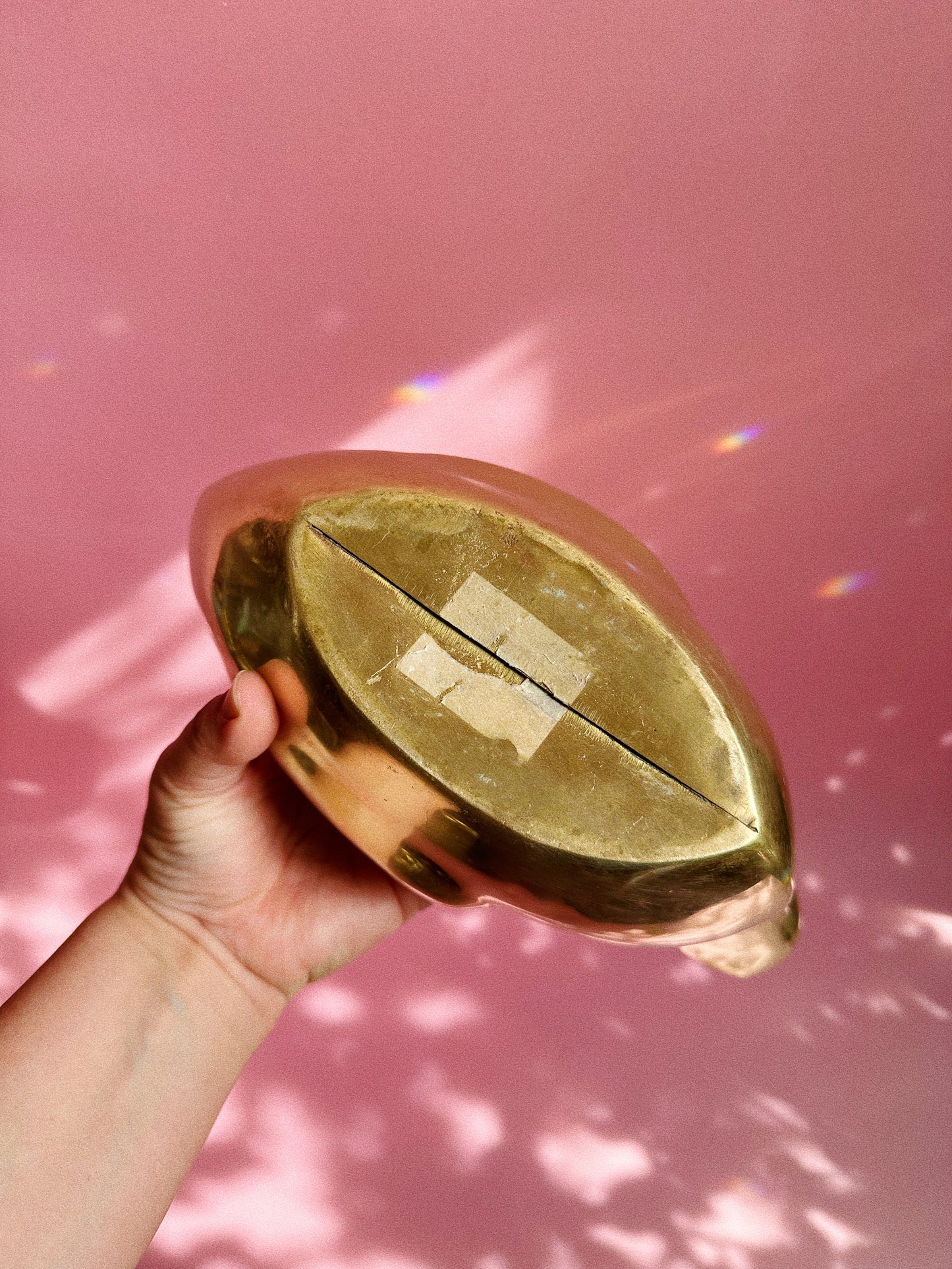 Vintage Large Heavy Brass Swan Sculpture