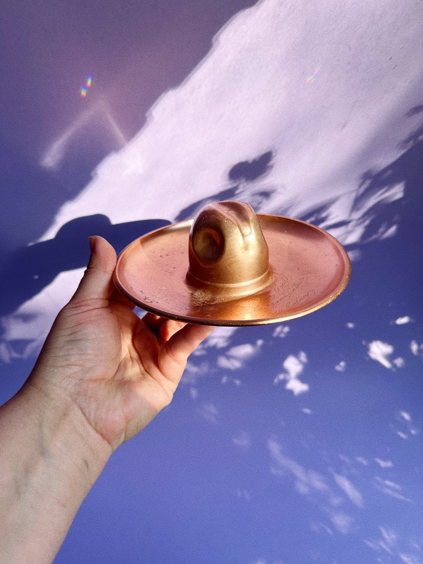 Vintage Copper Cowboy Hat Ashtray