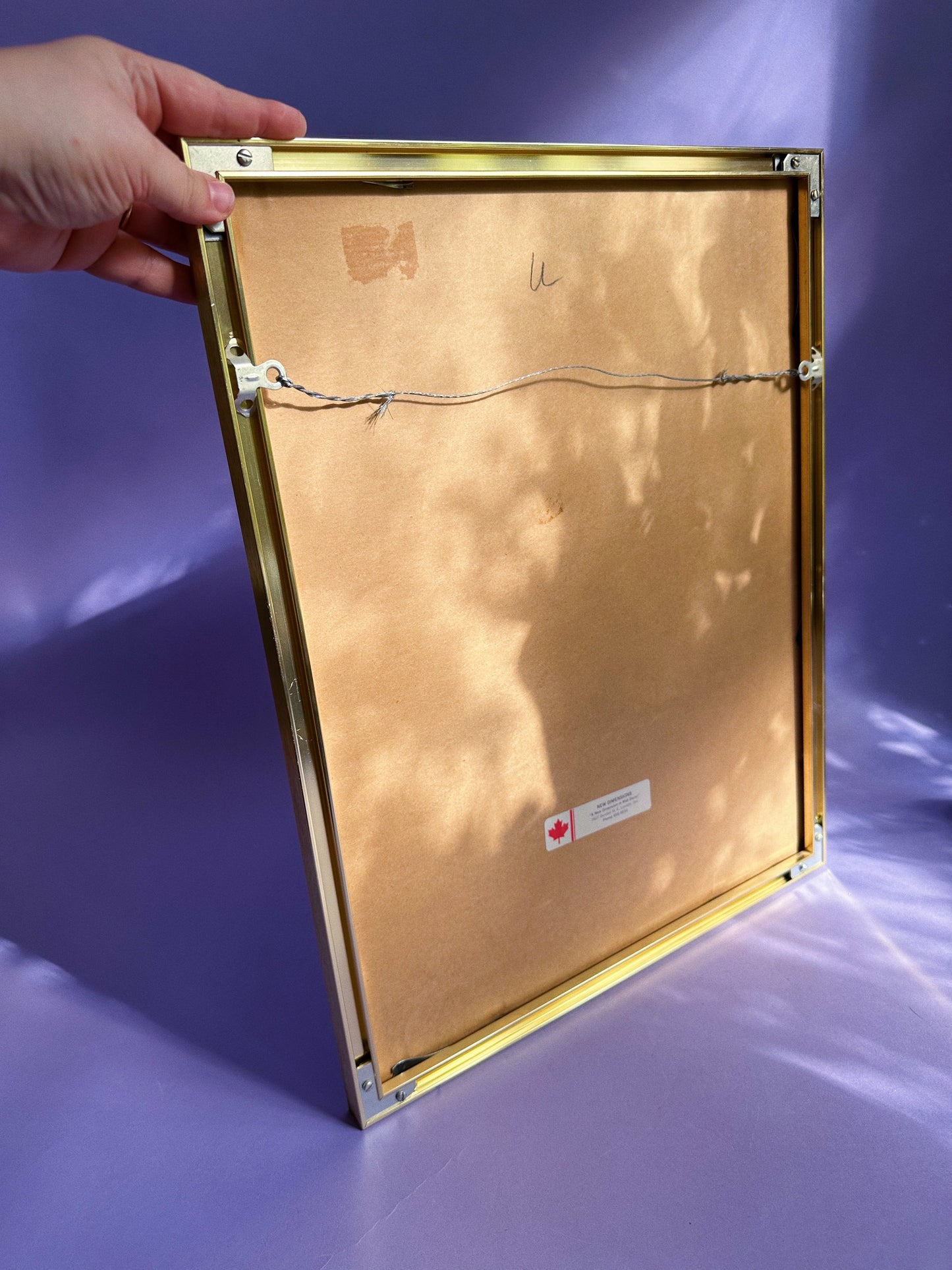 Gorgeous Vintage Brass Framed 80s Flower Print Ketsia