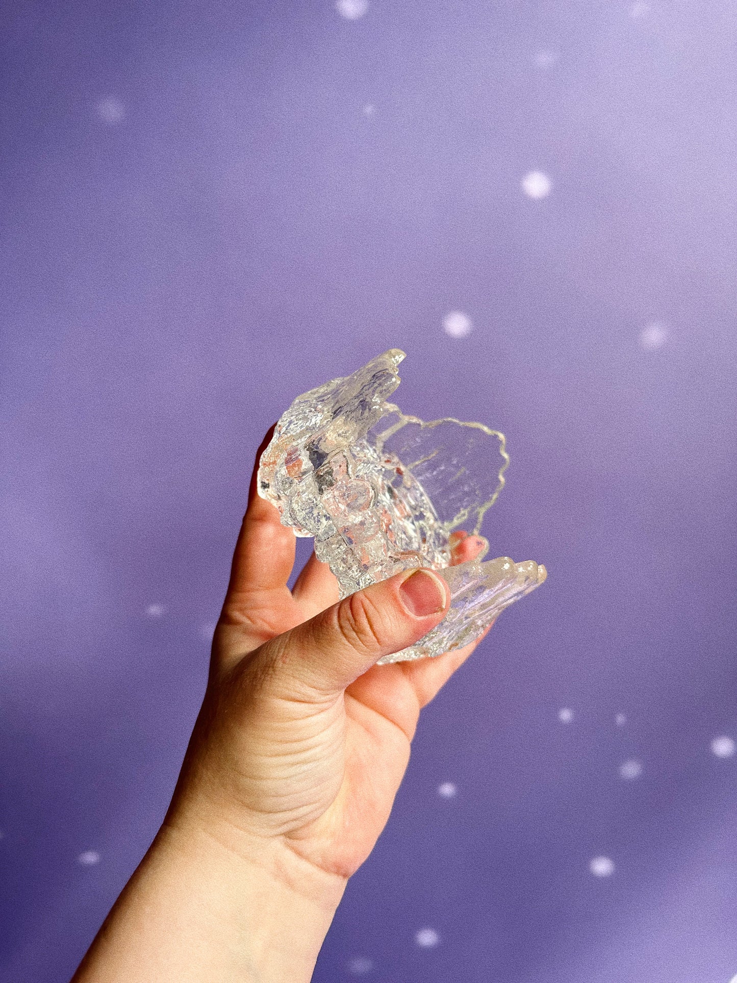 Vintage MCM L.E. Smith Reversible Crystal Ice Candle Holder