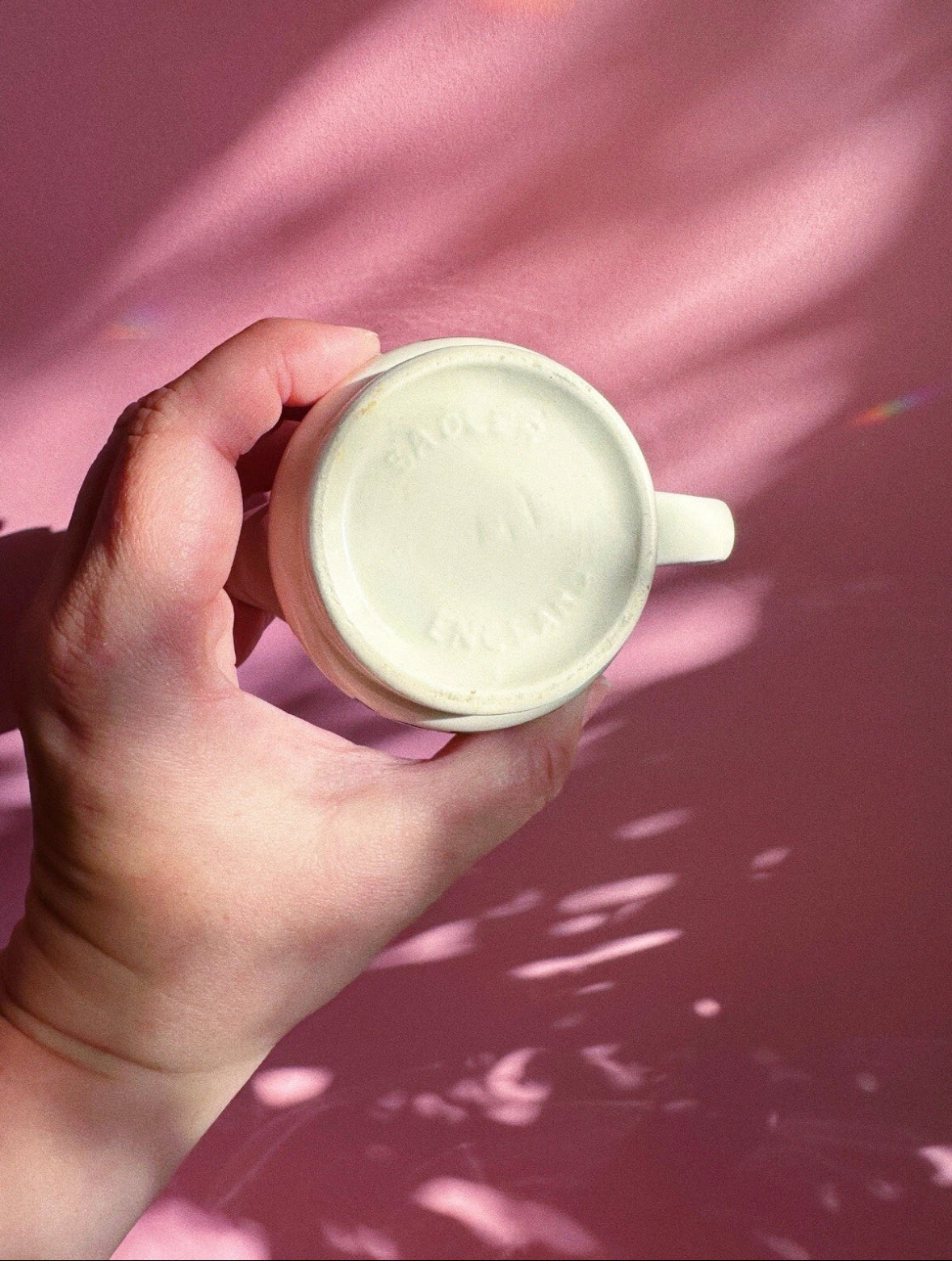 Sadler England Vintage 70s Ceramic Teapot & Creamer Orange Gold Green Floral MCM