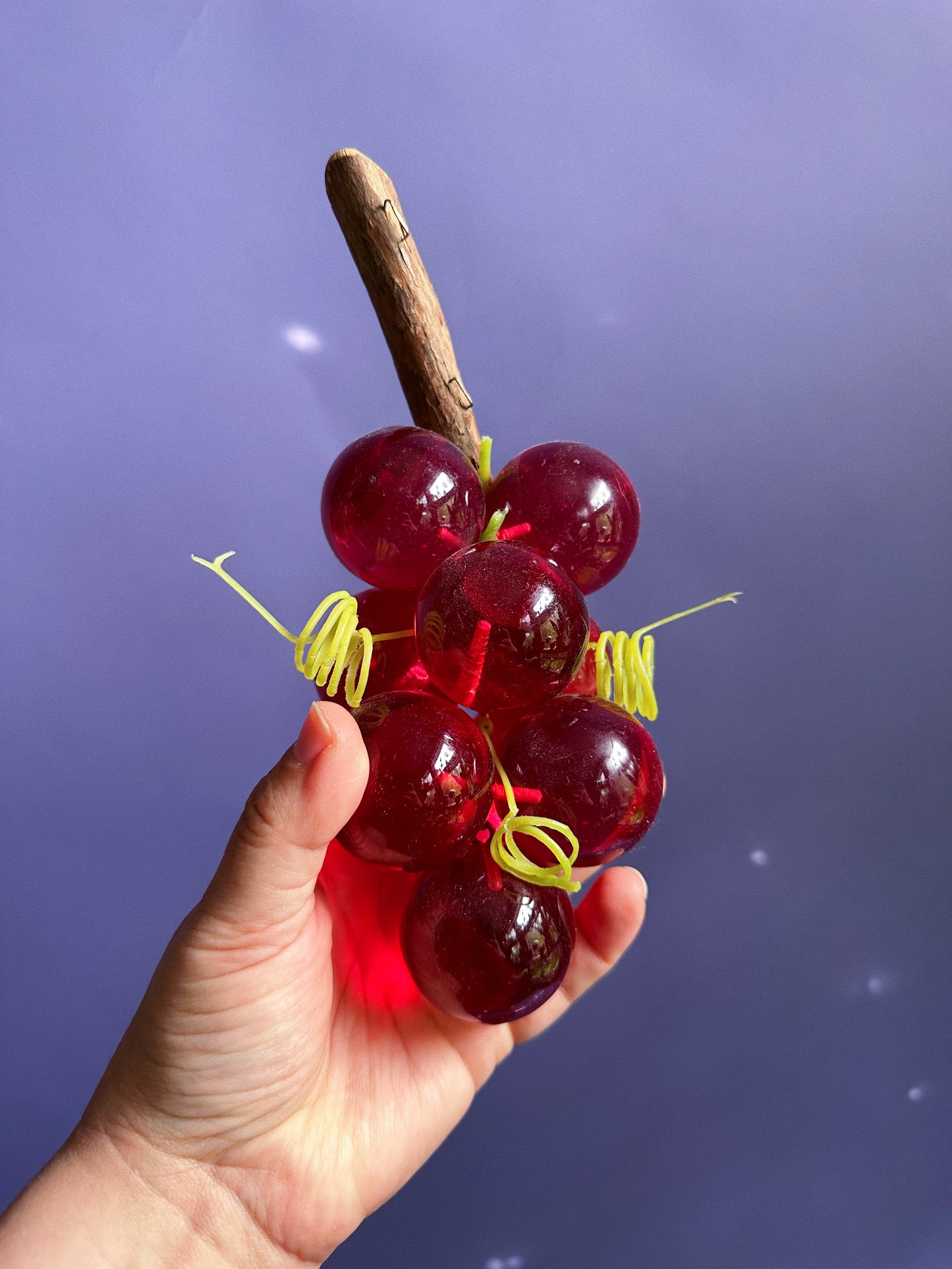 Vintage Lucite Grapes (Red, Orange, Yellow)