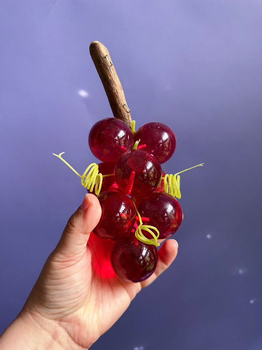 Vintage Lucite Grapes (Red, Orange, Yellow)