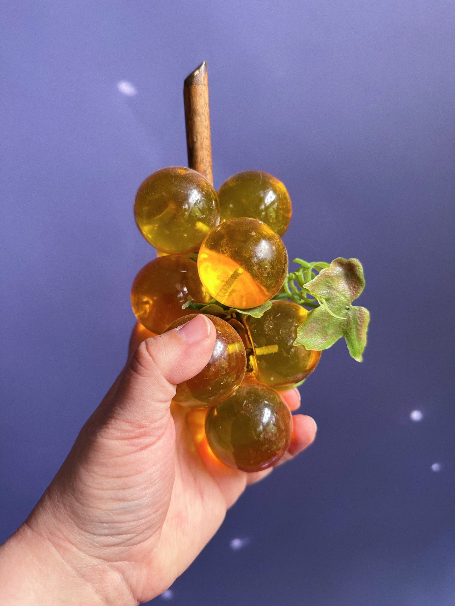 Vintage Lucite Grapes (Red, Orange, Yellow)