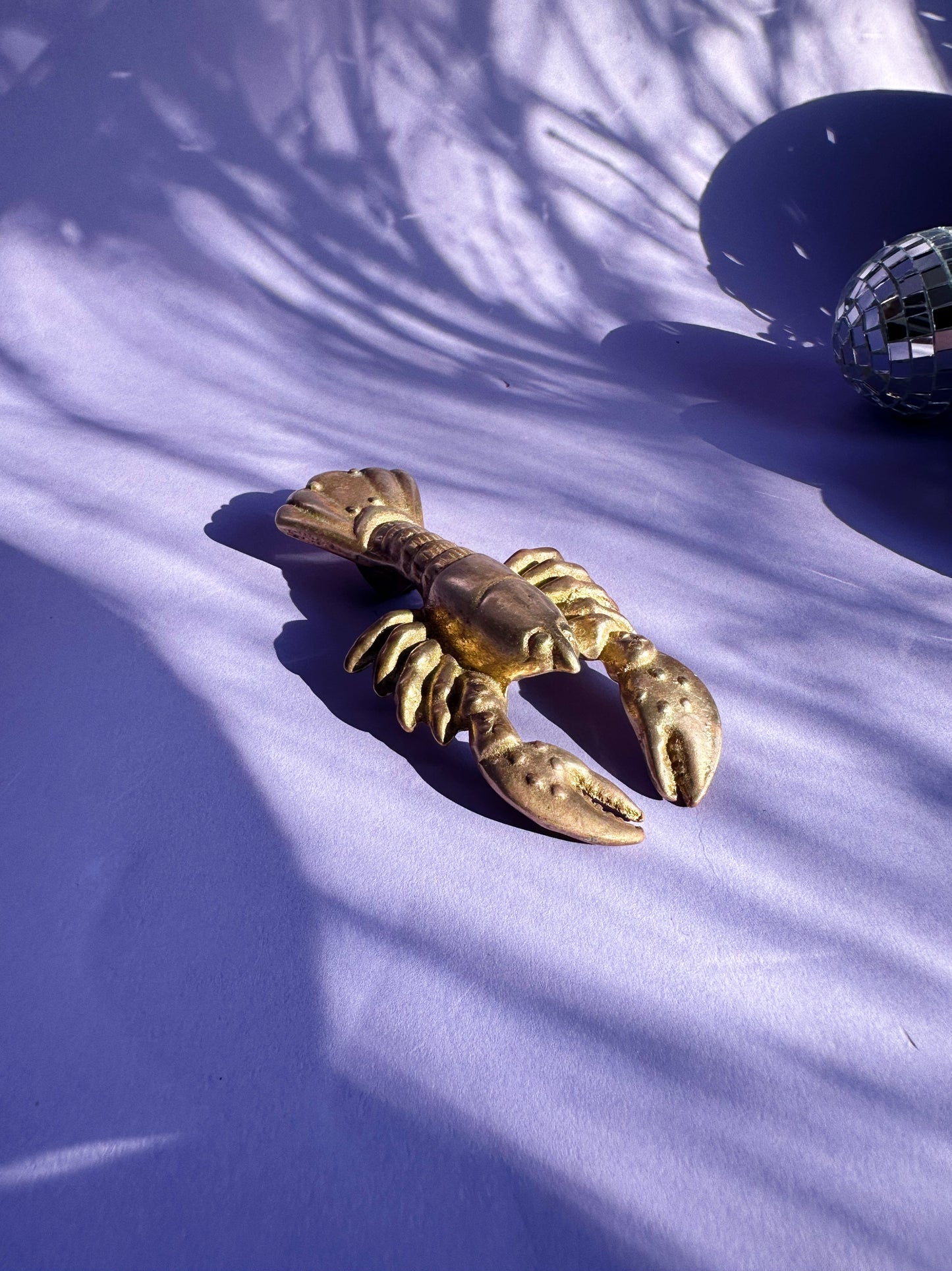 Vintage Heavy Lobster Brass Bottle Opener