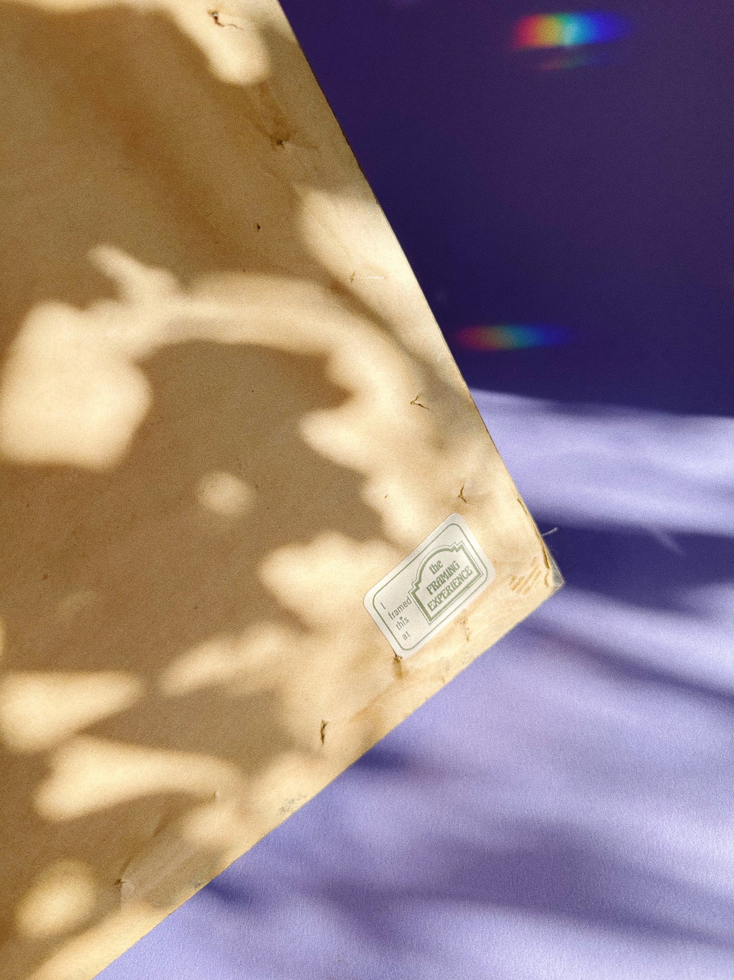 Vintage Framed Red Rose Crewel