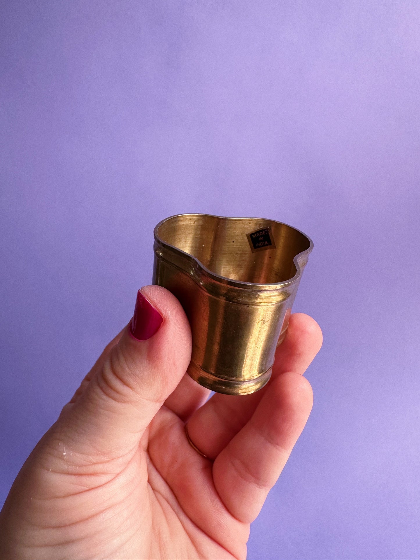 Vintage Set of 7 Brass Napkin Rings